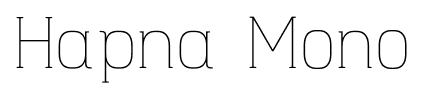 Hapna Mono font